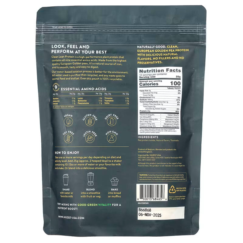 CLEAN LEAN baltymai (Vanilės skonio)