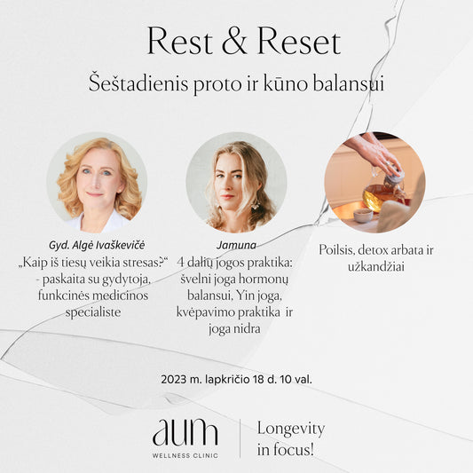 Rest&Reset šeštadienis proto ir kūno balansui