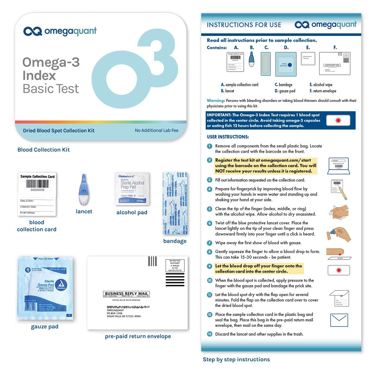 Omega-3 Index Basic Test / Omega-3 bazinis testas