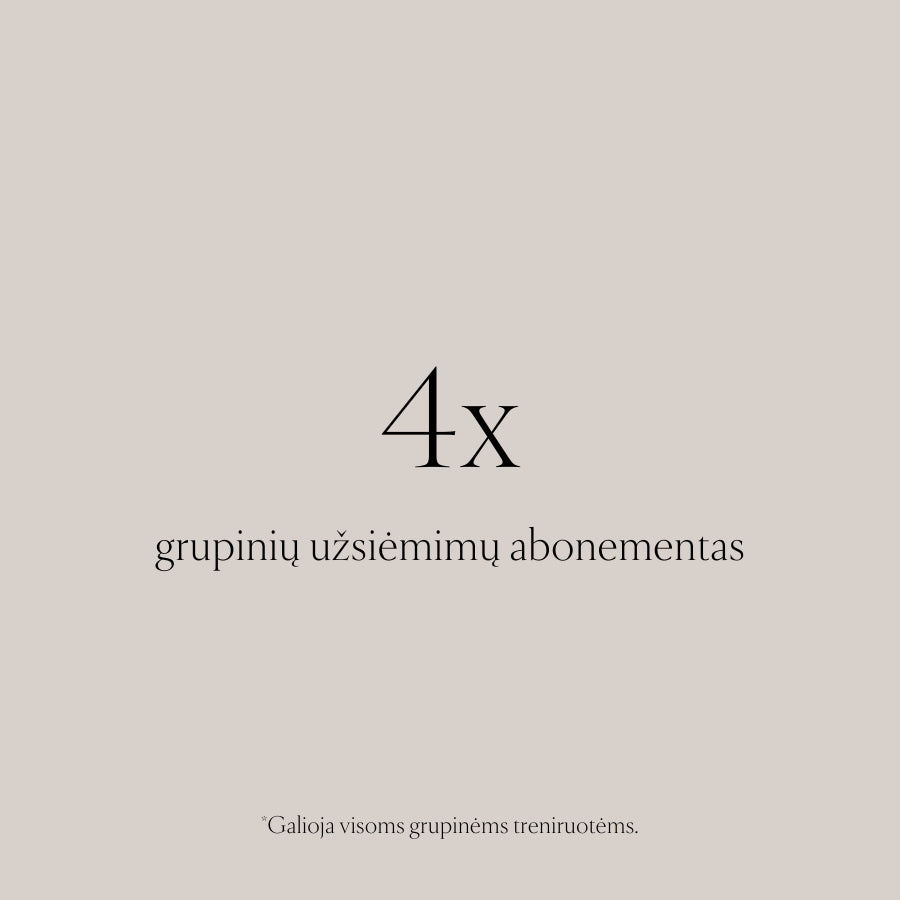 4 k. grupinių užsiėmimų abonementas
