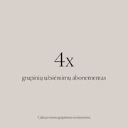 4 k. grupinių užsiėmimų abonementas